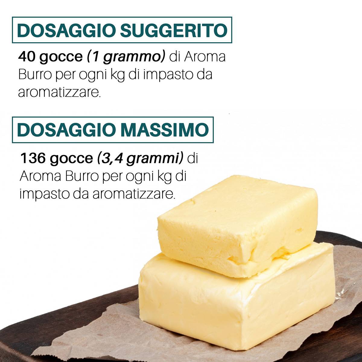 Aroma Burro alimentare concentrato Made in Italy