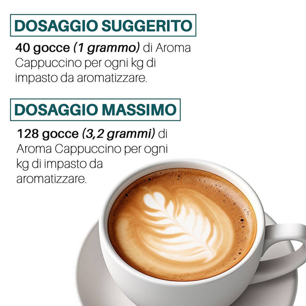 Aroma Cappuccino alimentare concentrato Made in Italy
