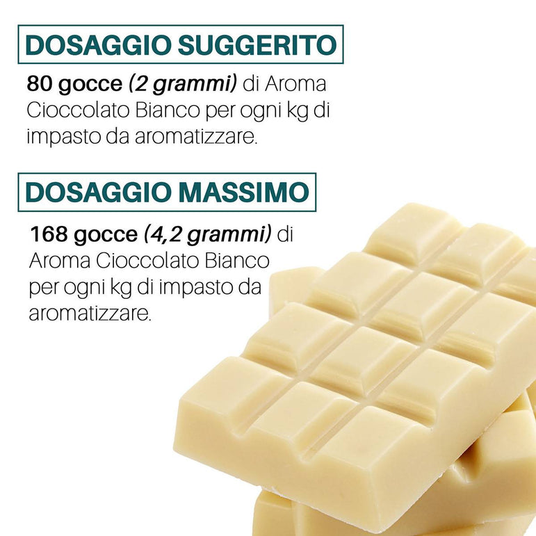 Aroma Cioccolato Bianco alimentare concentrato Made in Italy
