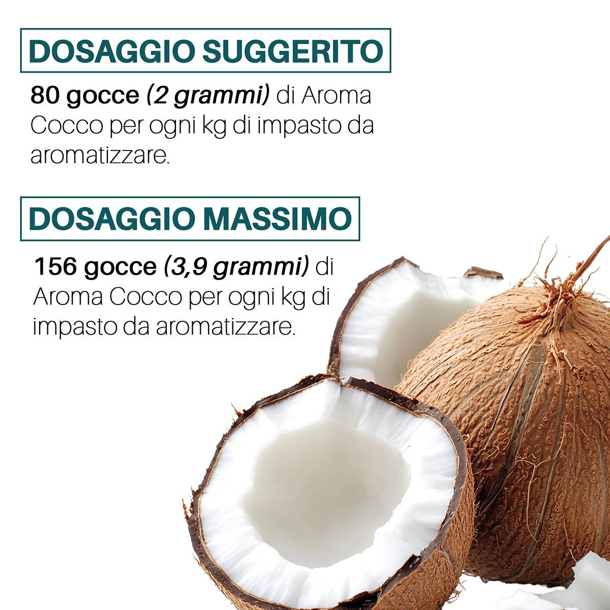 Aroma Cocco alimentare concentrato Made in Italy