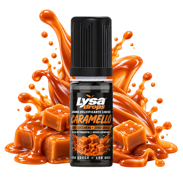 Lysa Drops Caramello - Aroma Dolcificante Liquido per Caffè 10 ml