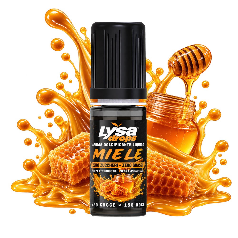 Lysa Drops Miele - Aroma Dolcificante Liquido per Caffè 10 ml
