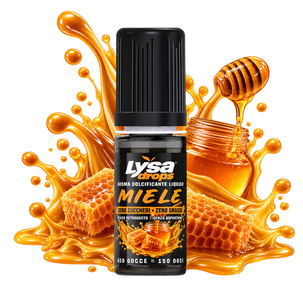 Lysa Drops Miele - Aroma Dolcificante Liquido per Caffè 10 ml