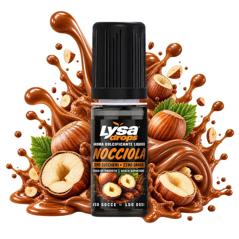 Lysa Drops Nocciola - Aroma Dolcificante Liquido per Caffè 10 ml