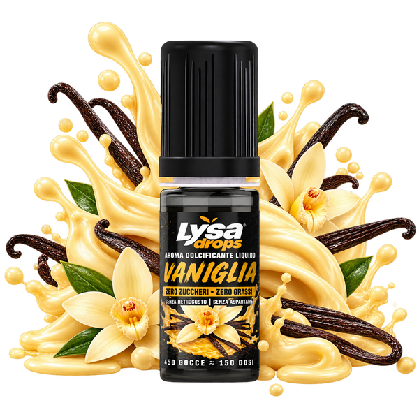 Lysa Drops Vaniglia - Aroma Dolcificante Liquido per Caffè 10 ml