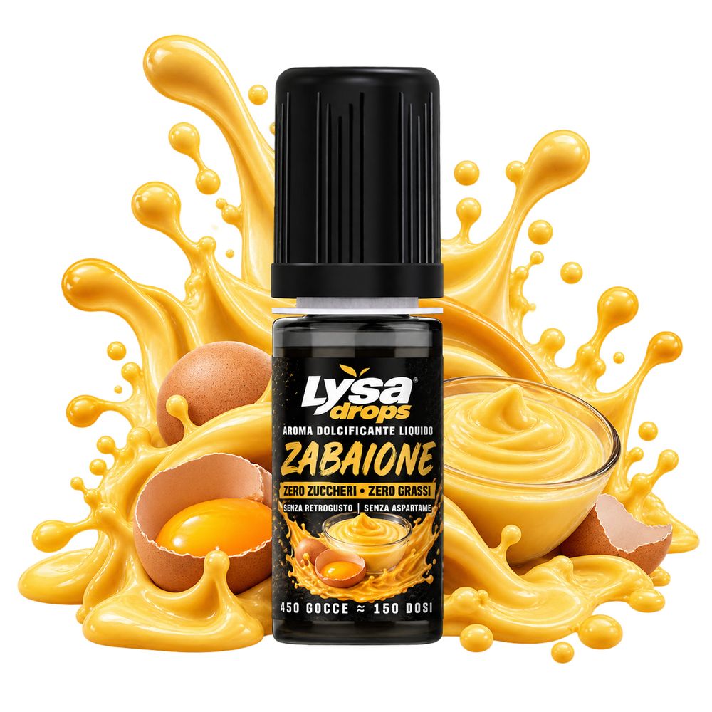 Lysa Drops Zabaione - Aroma Dolcificante Liquido per Caffè 10 ml